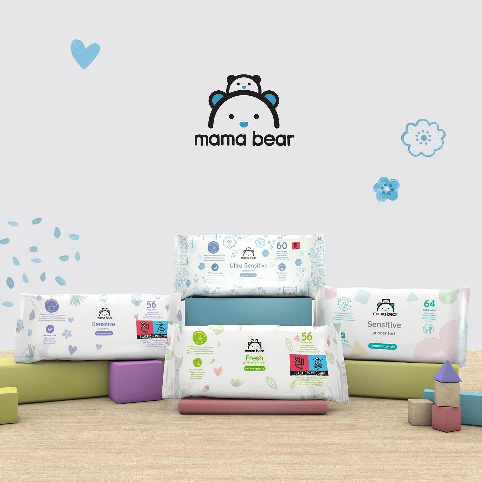 Влажные салфетки Mama Bear Ultra Sensitive 18 упаковок (1080 салфеток - 100% биоразлагаемые), фото №7