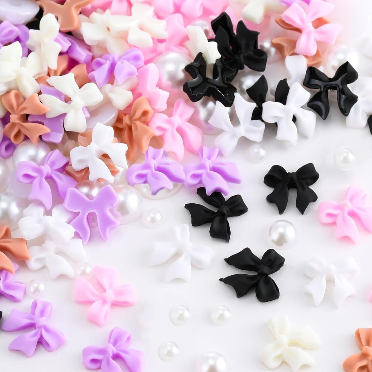 Стразы для ногтей Бантик Разноцветные 3D Подвеска Камень Декоративный, фото №4