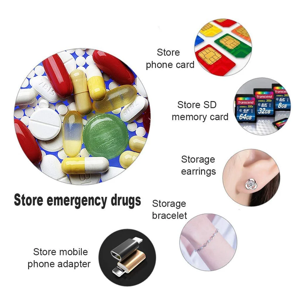 Кейс EDC Military Grade Air-Tight, брелок для капсул для пігулок, водонепроникний футляр, фото №3