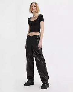Жіночі штани Levis - Fx Leather Baggy Dad Slippery Slope - 25 - Фото 1