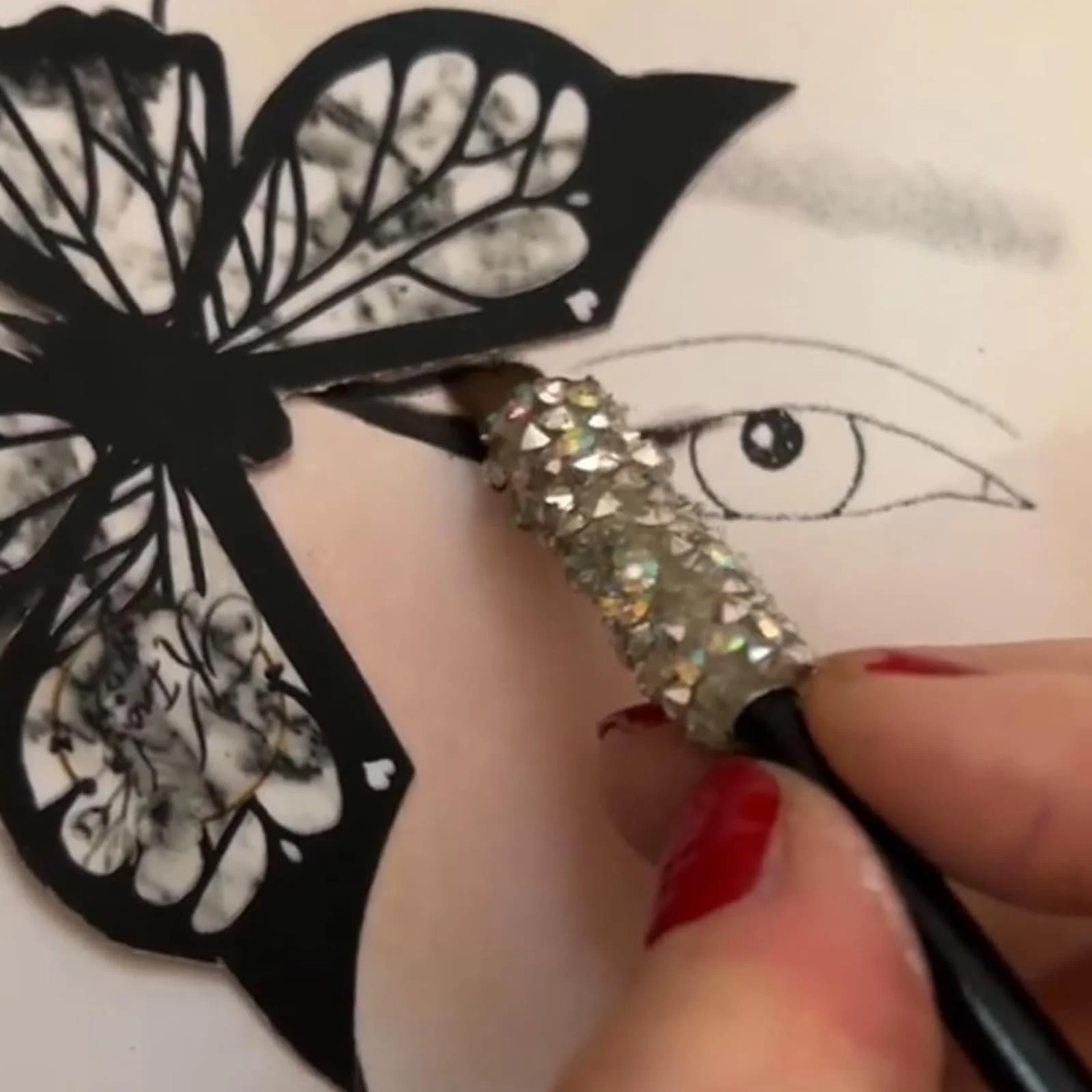 Трафарет для підводки очей Butterfly 2шт, фото №2