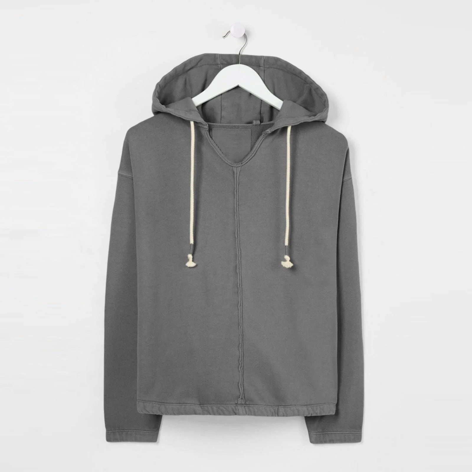 Толстовка Komiseup Oversized Худи с карманами Basic Однотонный Хлопок Длинный рукав Спортивный стиль 12, фото №6