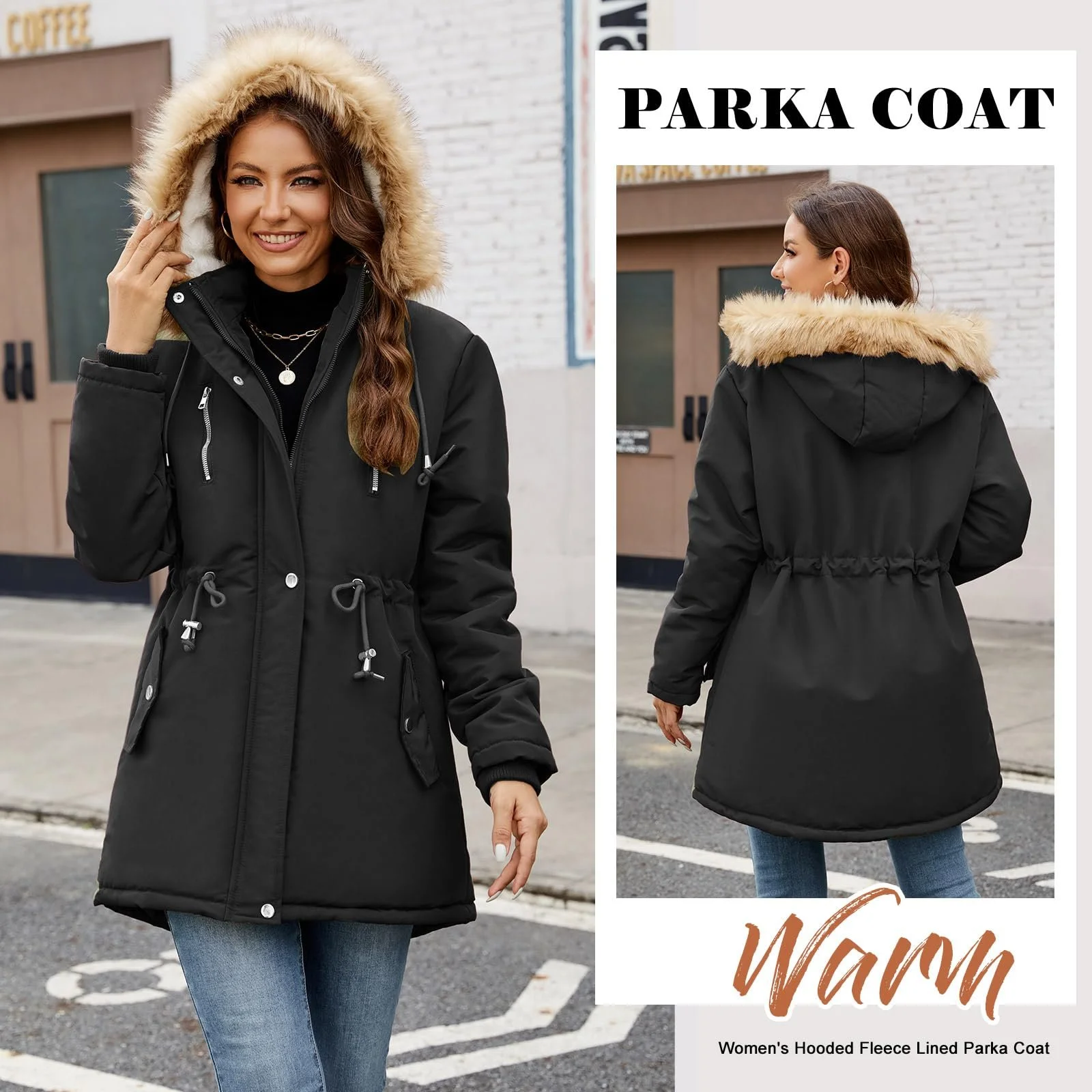 Жіноча зимова куртка FemiChic Довга, фото №2