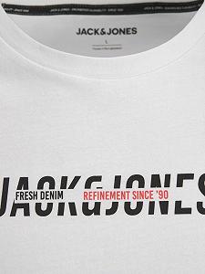 Футболка Jack&Jones JJTEO TEE SS 12200238 Маленький Принт Белый L synthetic.ua - Фото 1