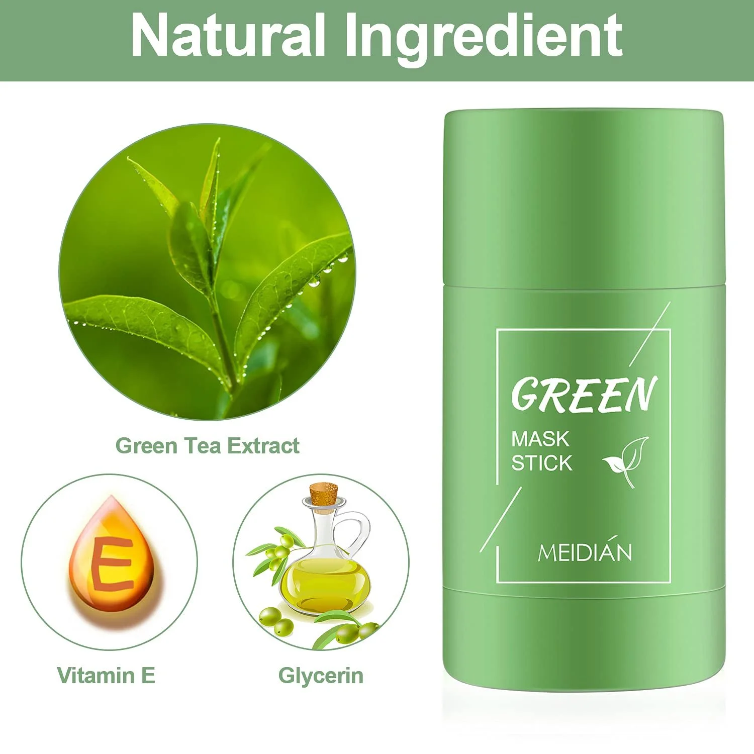 Маска-стік Green Tea, Очищуюча маска, Green Mask Sticks, Глибоке очищення, 2 шт, фото №1