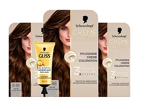 Фарба для волосся Schwarzkopf Creme Supreme Colouration 6-68 Світлий Карамельно-Коричневий Блонд (3 x 182 мл) - Фото 1