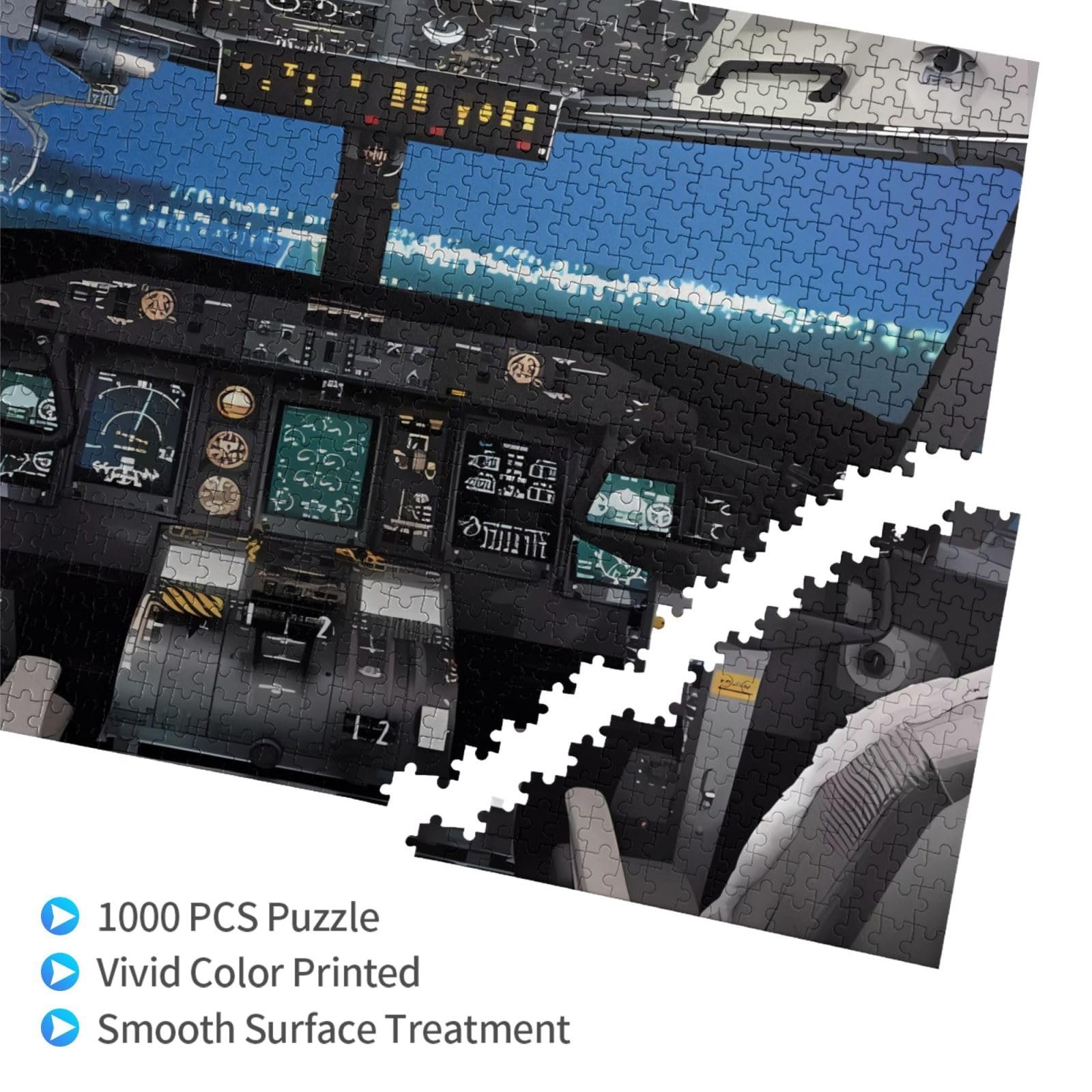 Пазл Aeroplane Cockpit Print 1000 элементов деревянный вертикальный, фото №3
