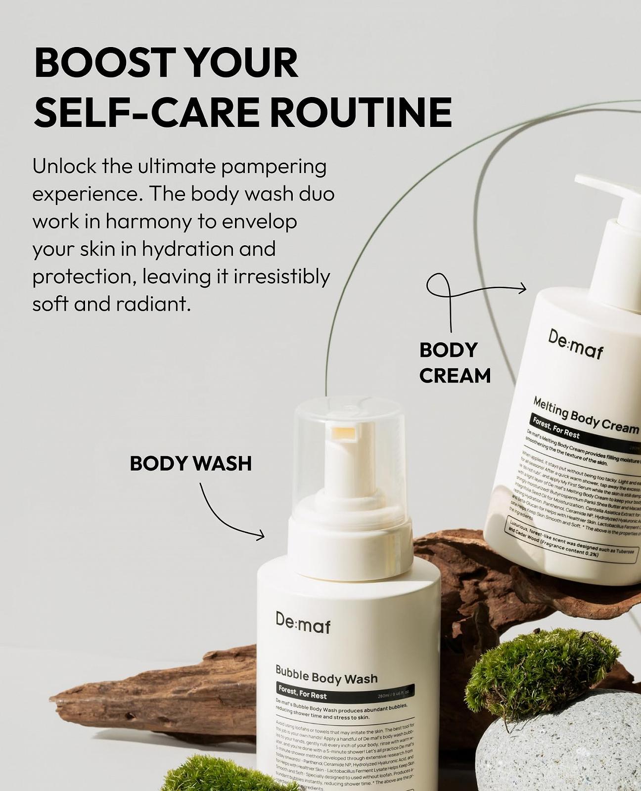 Гель для душу De:maf Forest For Rest Ніжний з бульбашками для всіх типів шкіри, фото №6