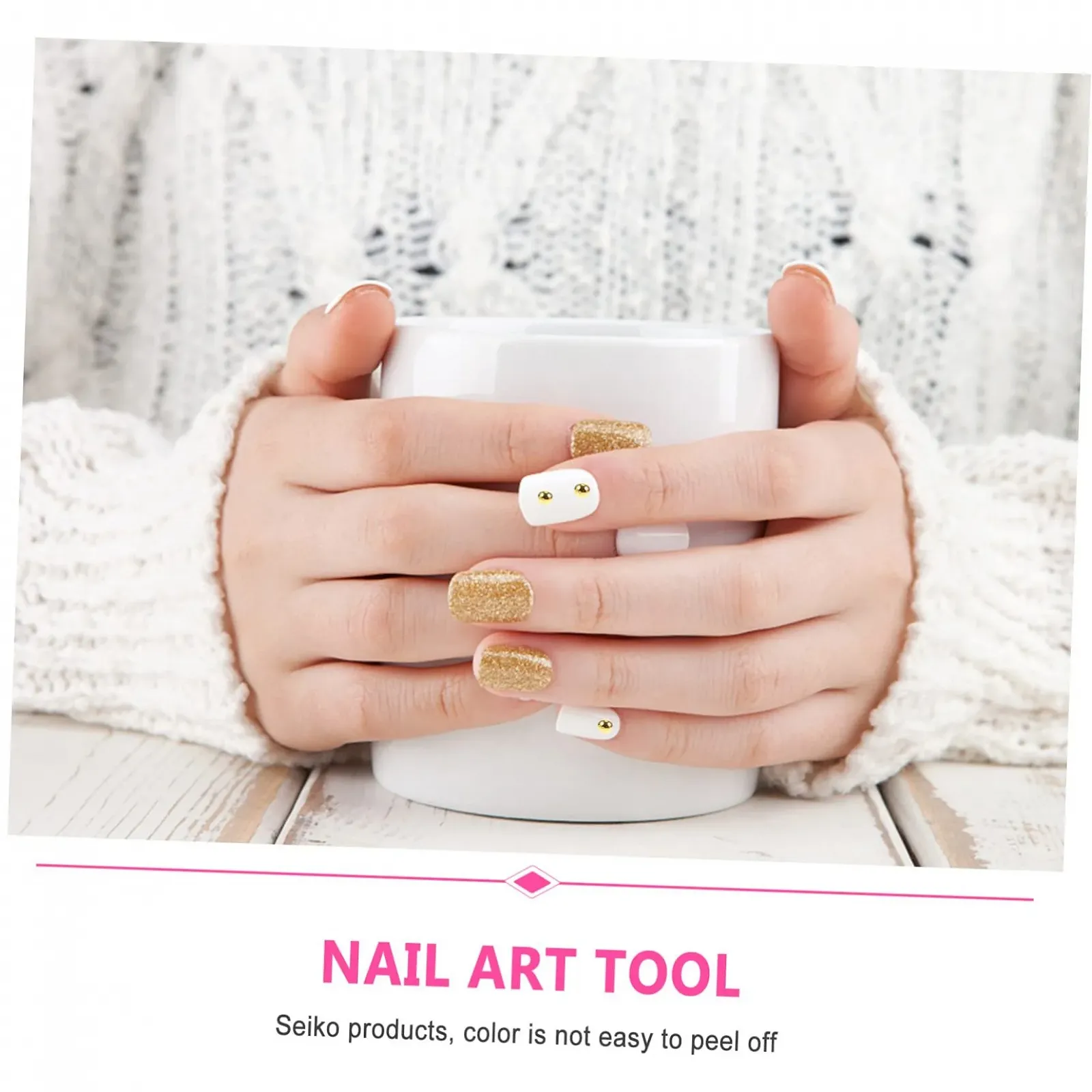 Прикраса для манікюру MERRYHAPY, сталеві кульки, підвіска, фото №6