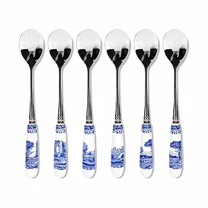 Чайные ложки Blue Italian S/6, голубой и белый - Фото 1