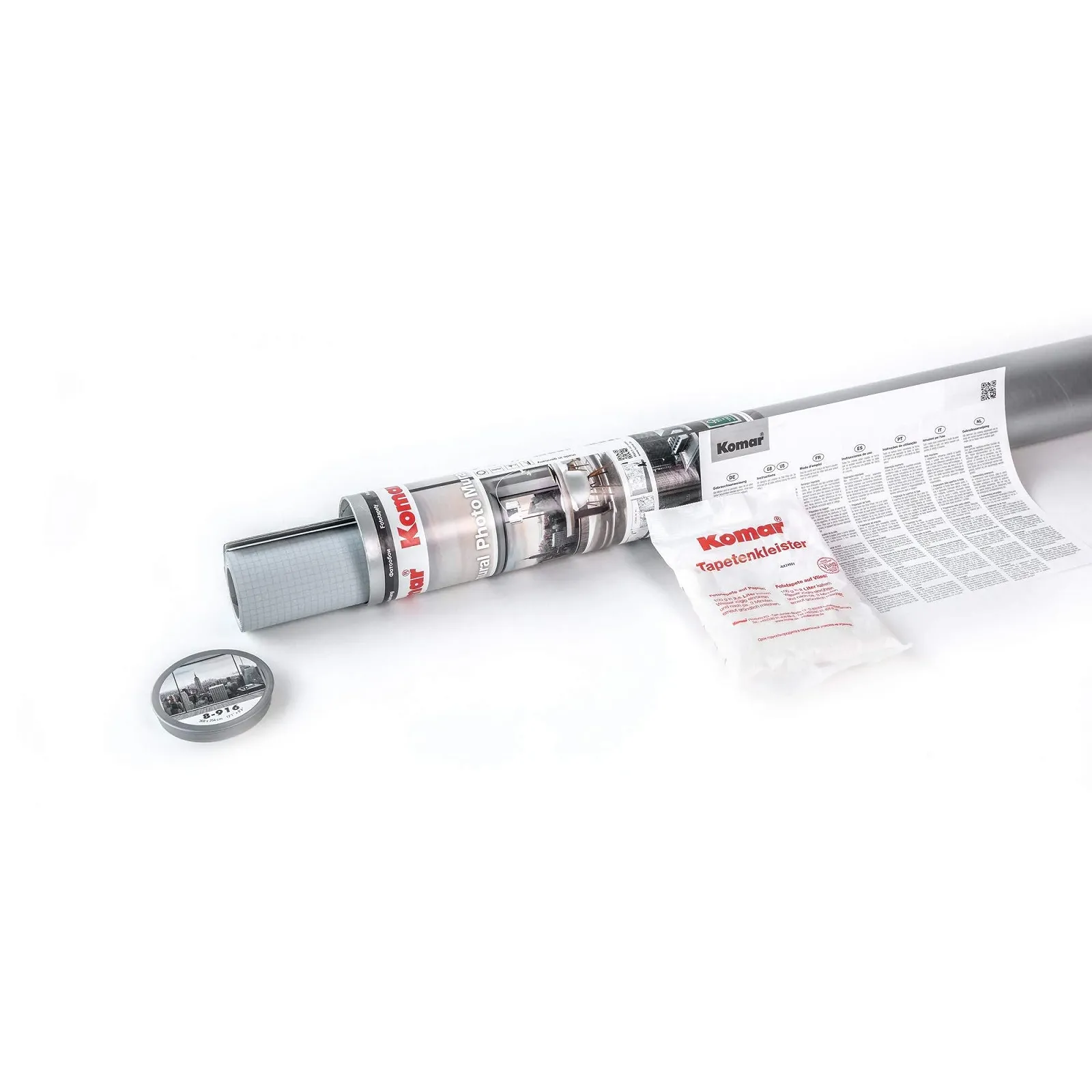 Фотошпалери Komar 8-705 Otaksa Hydrangea квіткові фіолетові 368 x 254 см 8 шт., фото №5