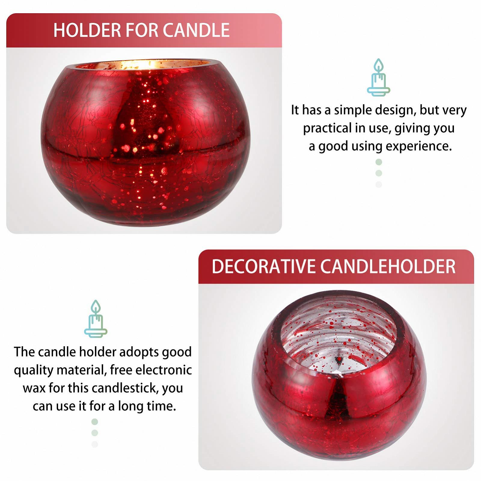 Подсвечник Beaupretty Retro Votive Стекло Красный круглый, фото №3
