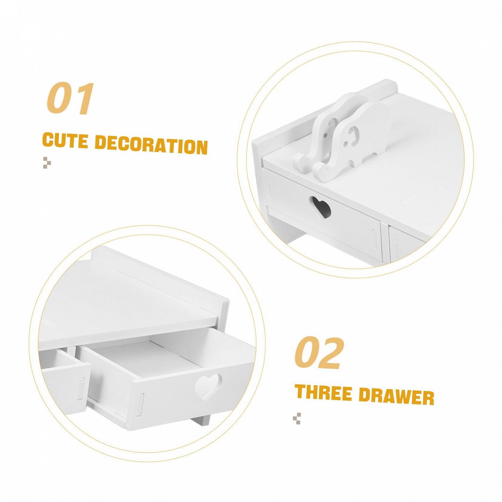 Подставка для клавиатуры с ящиком для ноутбука, подставка для монитора, настольная компьютерная стойка, органайзер для офисного стола WPC белый, фото №4 Подставка для клавиатуры с ящиком для ноутбука, подставка для монитора, настольная компьютерная стойка, органайзер для офисного стола WPC белый, фото №4