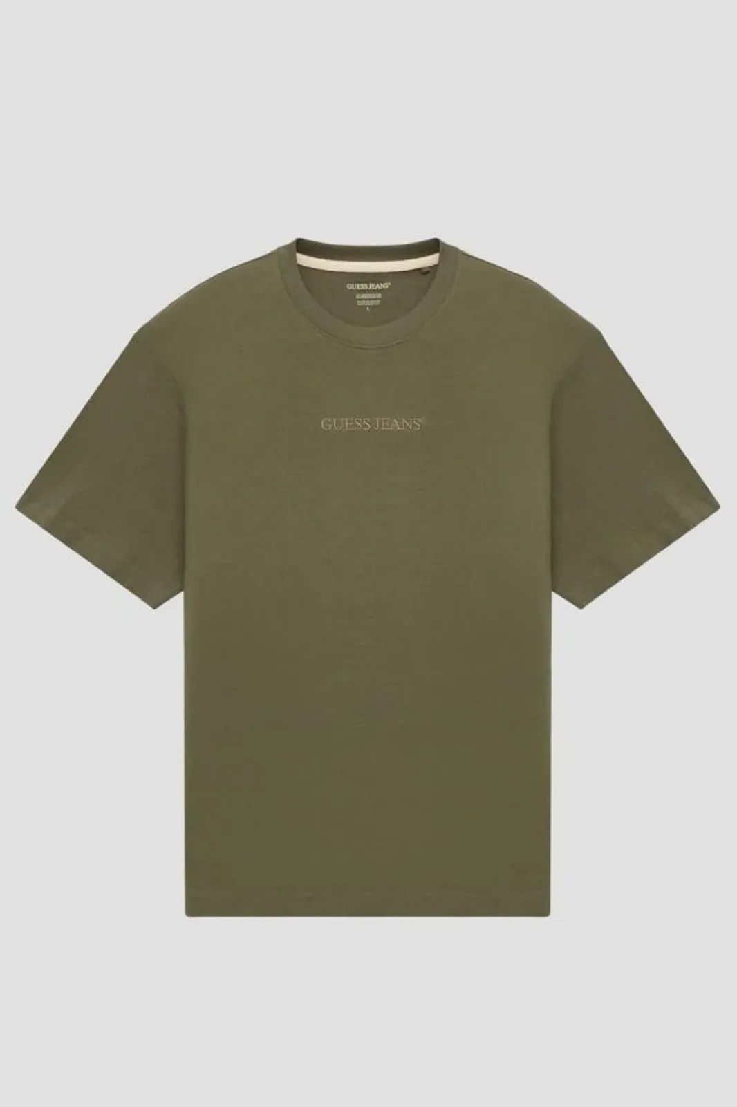 Футболка GUESS JEANS з короткими рукавами чоловіча зелена, фото №6