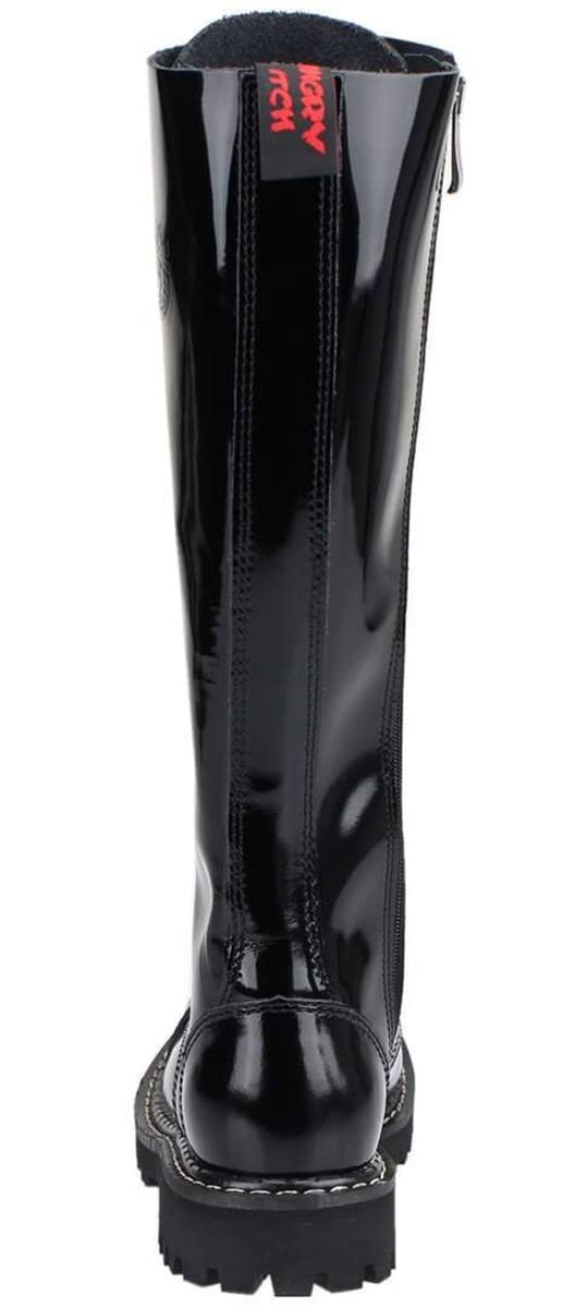 Черевики ANGRY ITCH Gothic Punk Army Ranger 20-Hole Шкіряні зі сталевим носком, фото №5