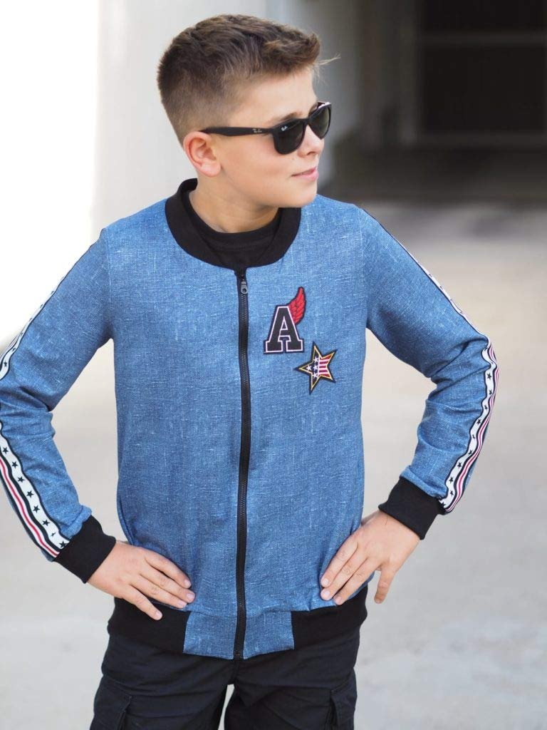 Куртка-бомбер Fadenk Paper Pattern College для дітей, фото №5 Куртка-бомбер Fadenk Paper Pattern College для дітей, фото №5