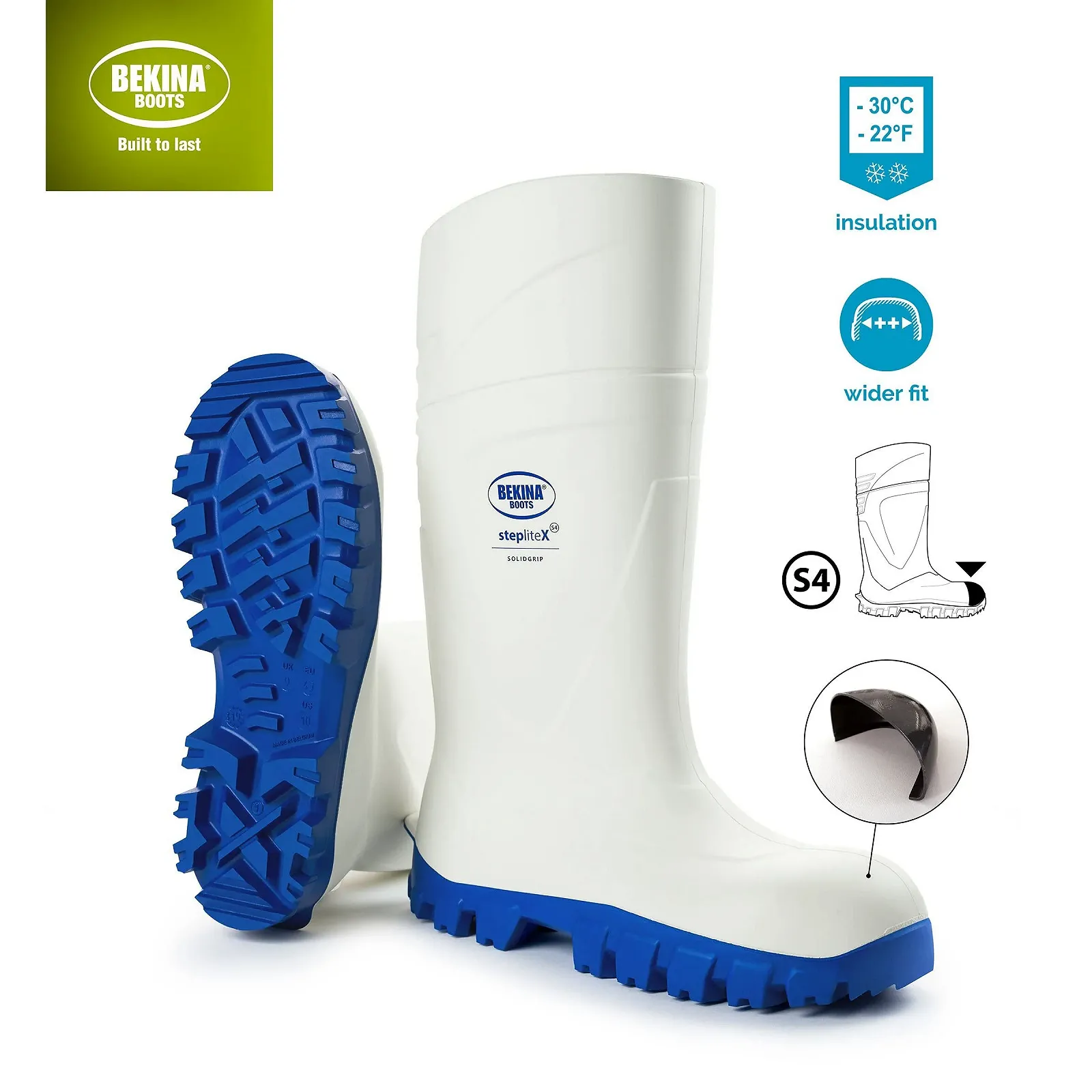 Чоботи Robust Захисні Сталевий підносок Нековзні Білі EU 47, фото №3