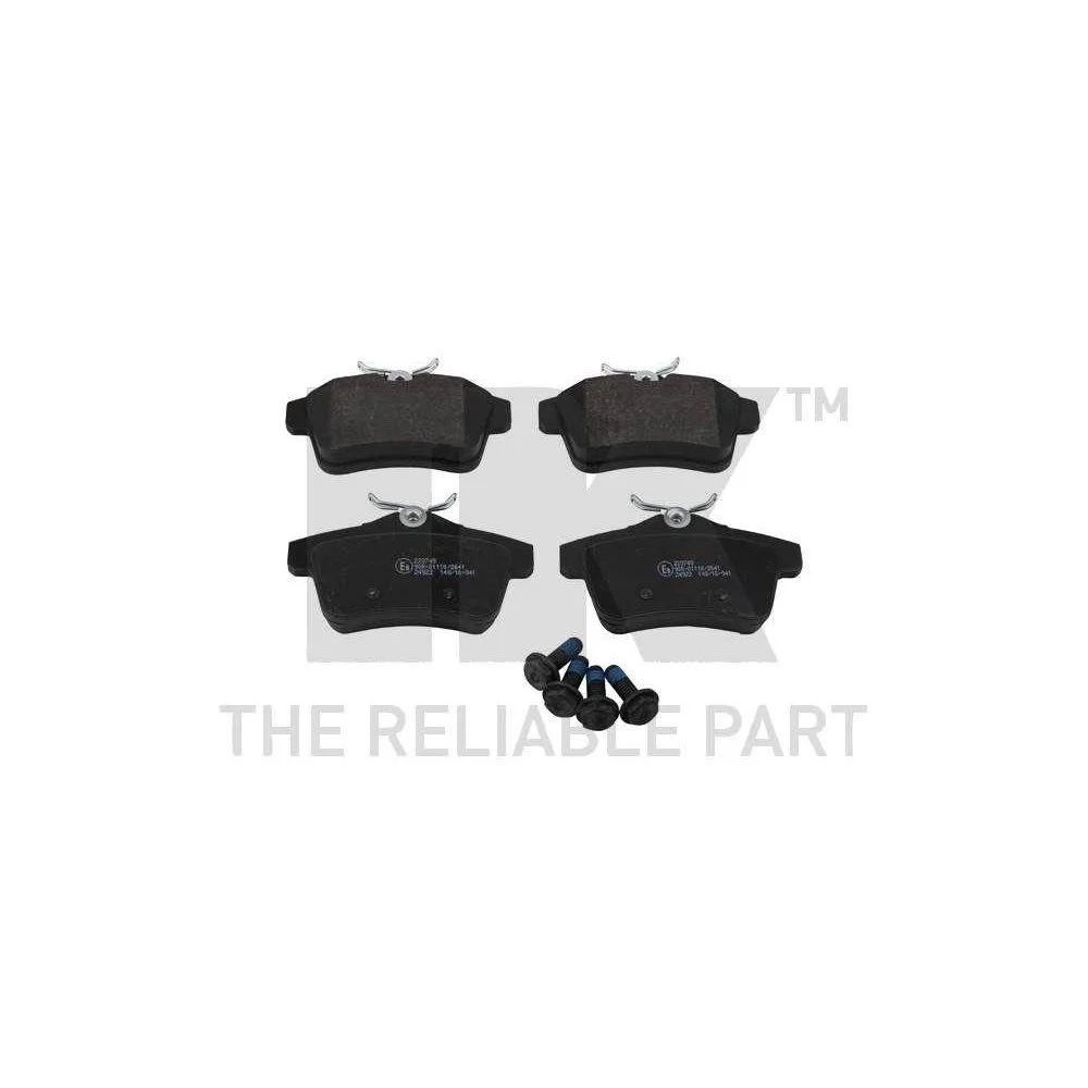 Комплект гальмівних колодок, дискове гальмо NK 223749 для CITROËN PEUGEOT DS задня вісь, фото №1