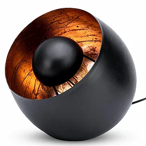 Настільна лампа ZEYA Black Copper Metal Діаметр 23 см E27 Max 40 W Чорна - Фото 1