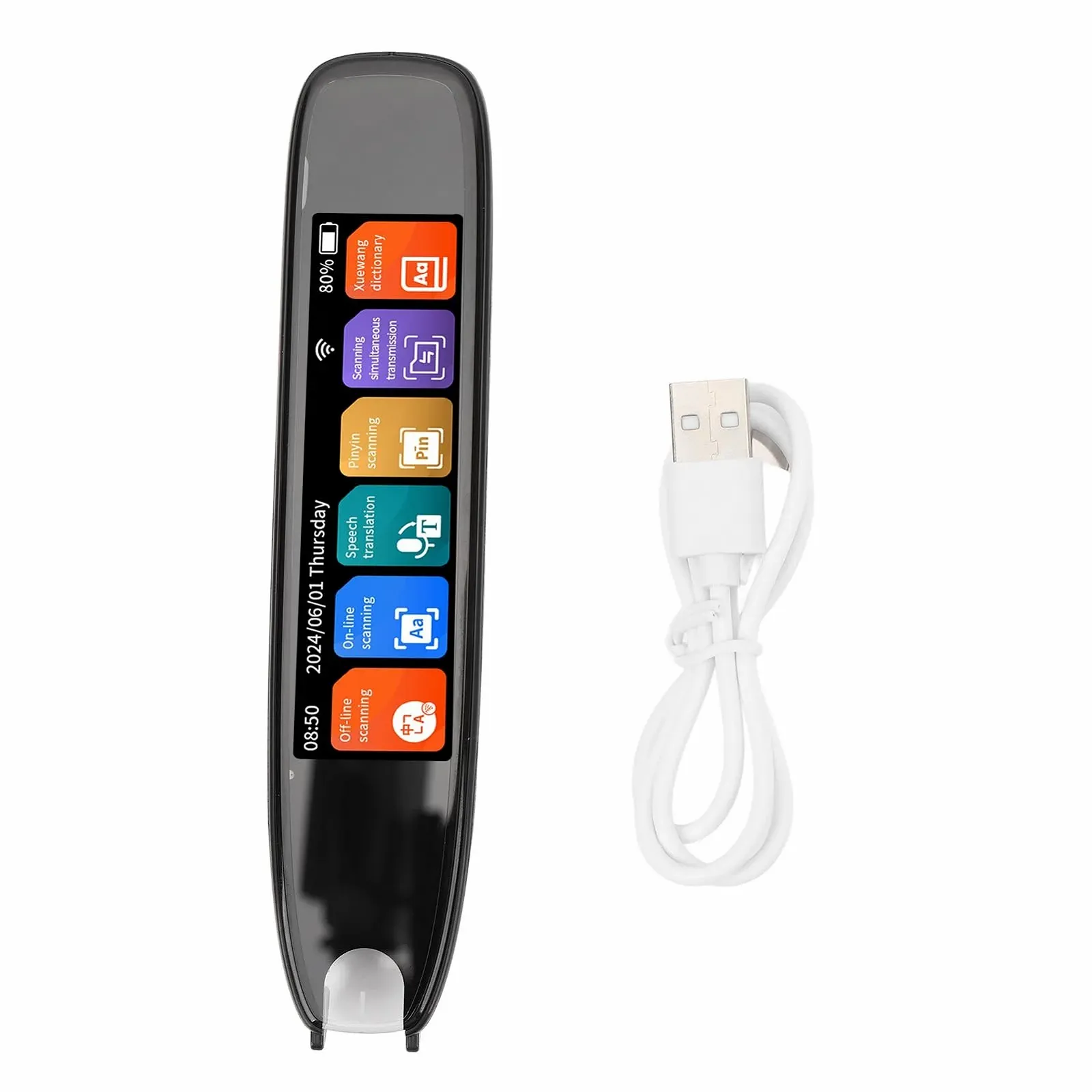 Ручка для перекладу 3.7-дюймовий сенсорний екран Smart Pen Scan з 142 онлайн мовами / Голосовий переклад, фото №1 Ручка для перекладу 3.7-дюймовий сенсорний екран Smart Pen Scan з 142 онлайн мовами / Голосовий переклад, фото №1