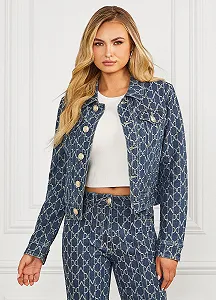 Купить Женская джинсовая куртка Guess by Marciano BEA с монограммой M Синий - 42 - Фото 1 Женская джинсовая куртка Guess by Marciano BEA с монограммой M Синий - 42 - Фото 1