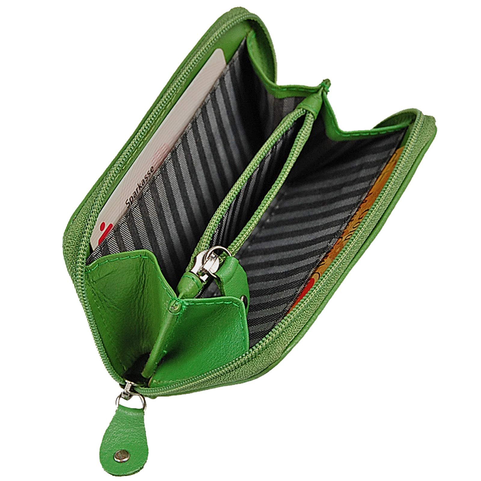 Кошелек BOCCX GoBago Mini Zip RFID Blocker Кожаный Женский Кошелек для Монет 70009, Зеленый, фото №4