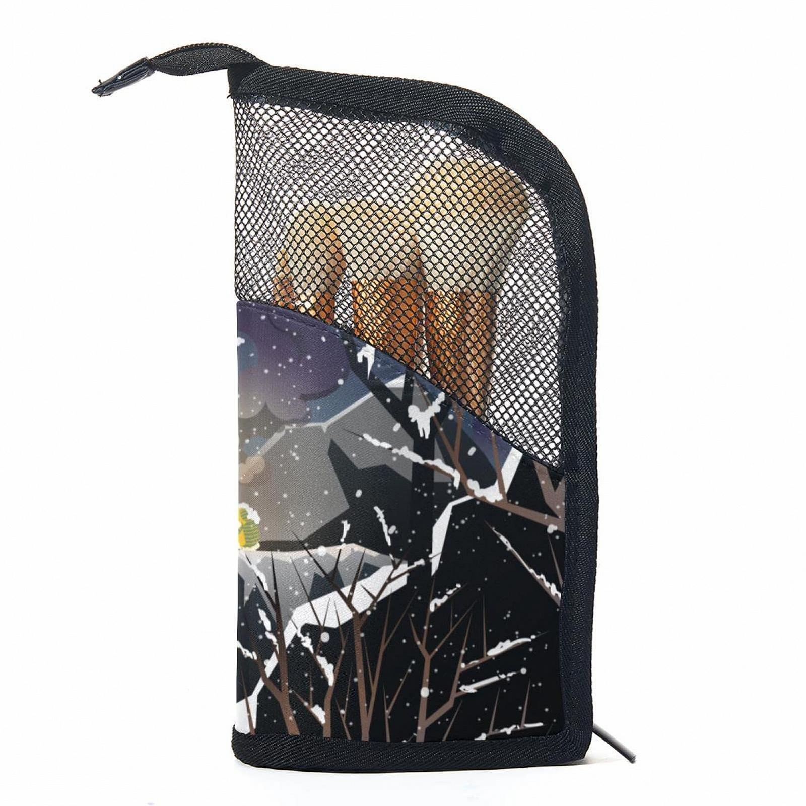 Набор: Сумка-органайзер с 12 кистями для макияжа Mountain Camping Wood Winter Colored-2621, фото №1