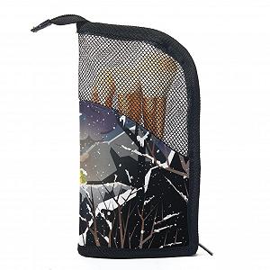 Набор: Сумка-органайзер с 12 кистями для макияжа Mountain Camping Wood Winter Colored-2621 - Фото 1