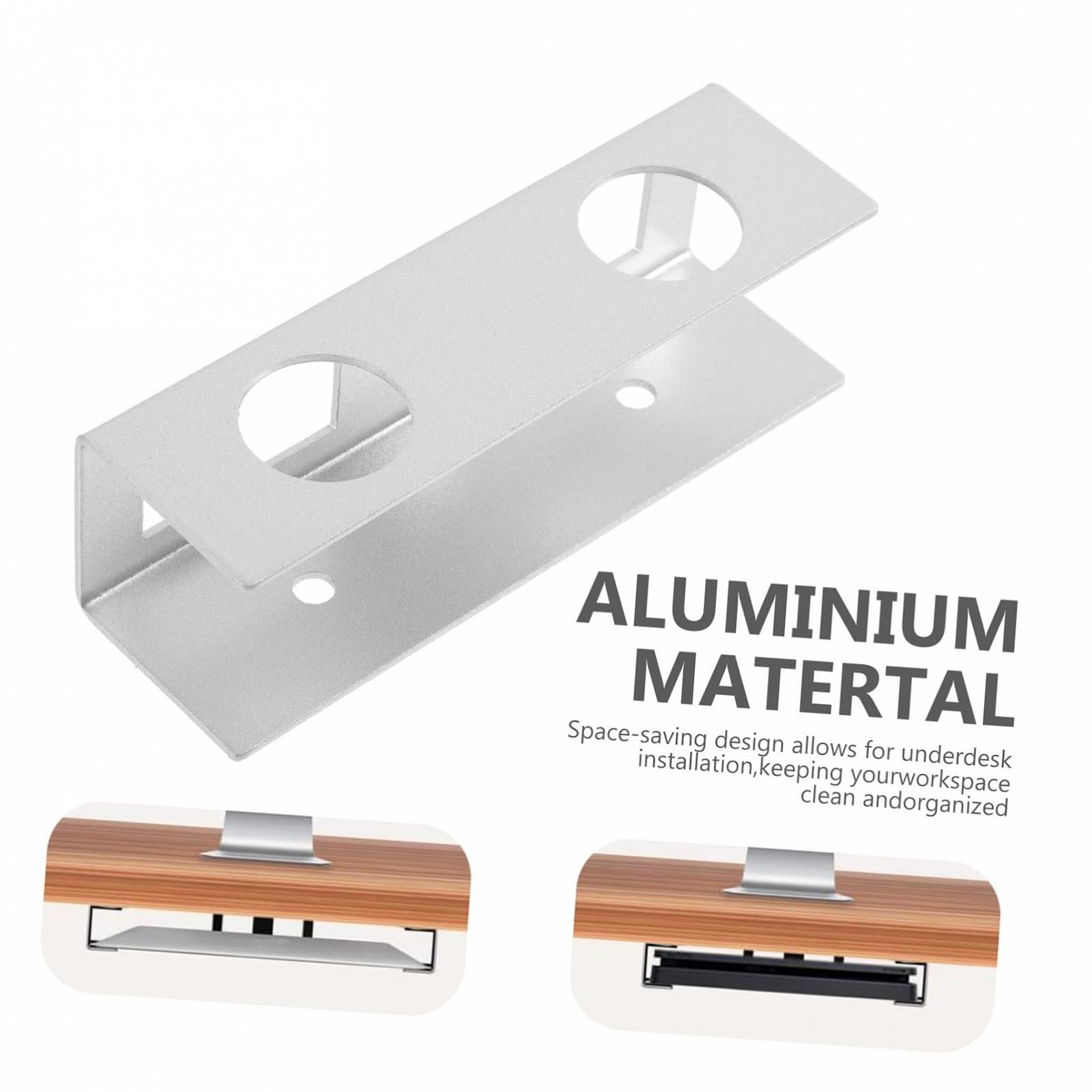Держатель для ноутбука под стол Многофункциональная полка из прочного алюминия Для ноутбука и планшета Стабильное хранение компьютера Для офиса, фото №9