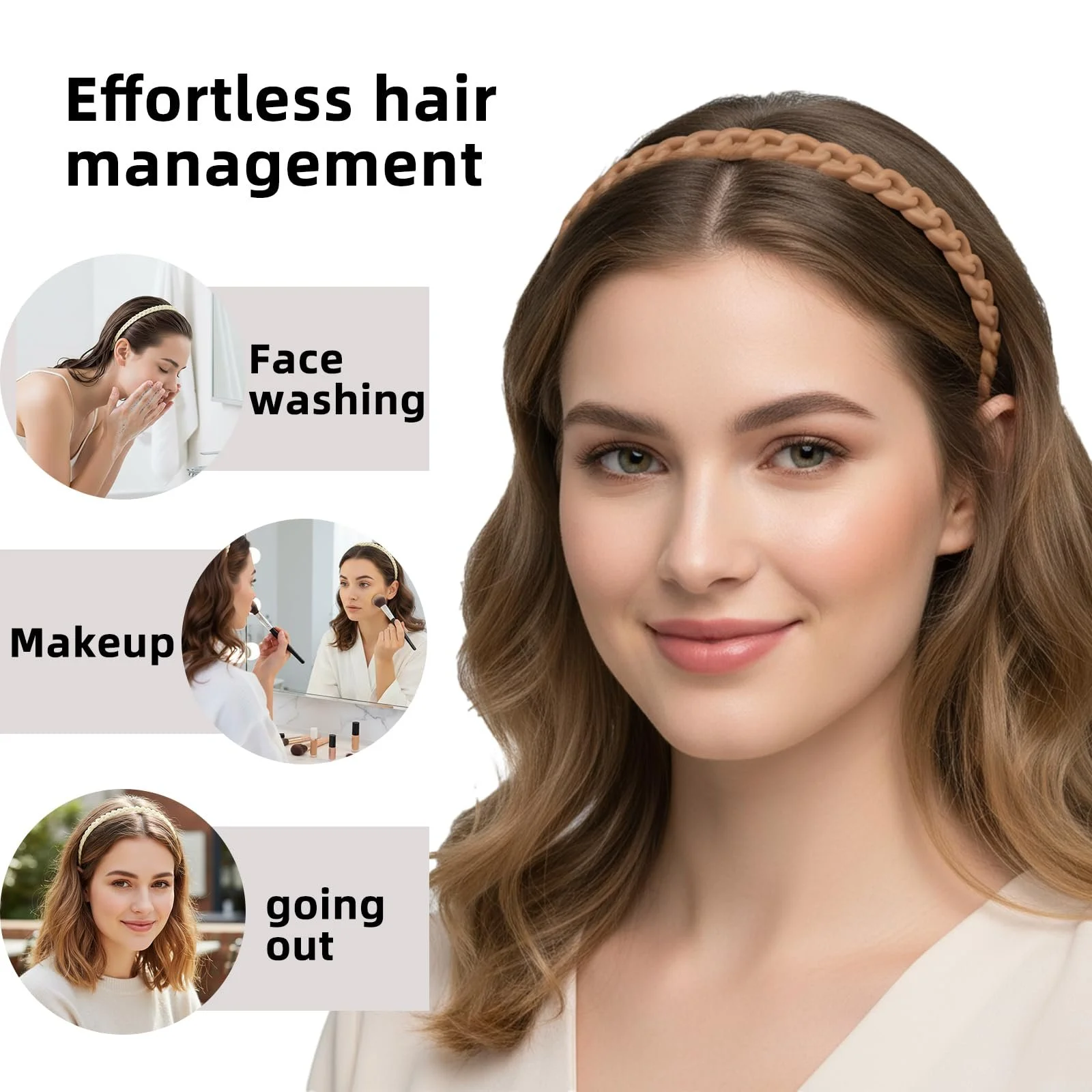 Набір пластикових обручів для волосся жіночих, фото №6