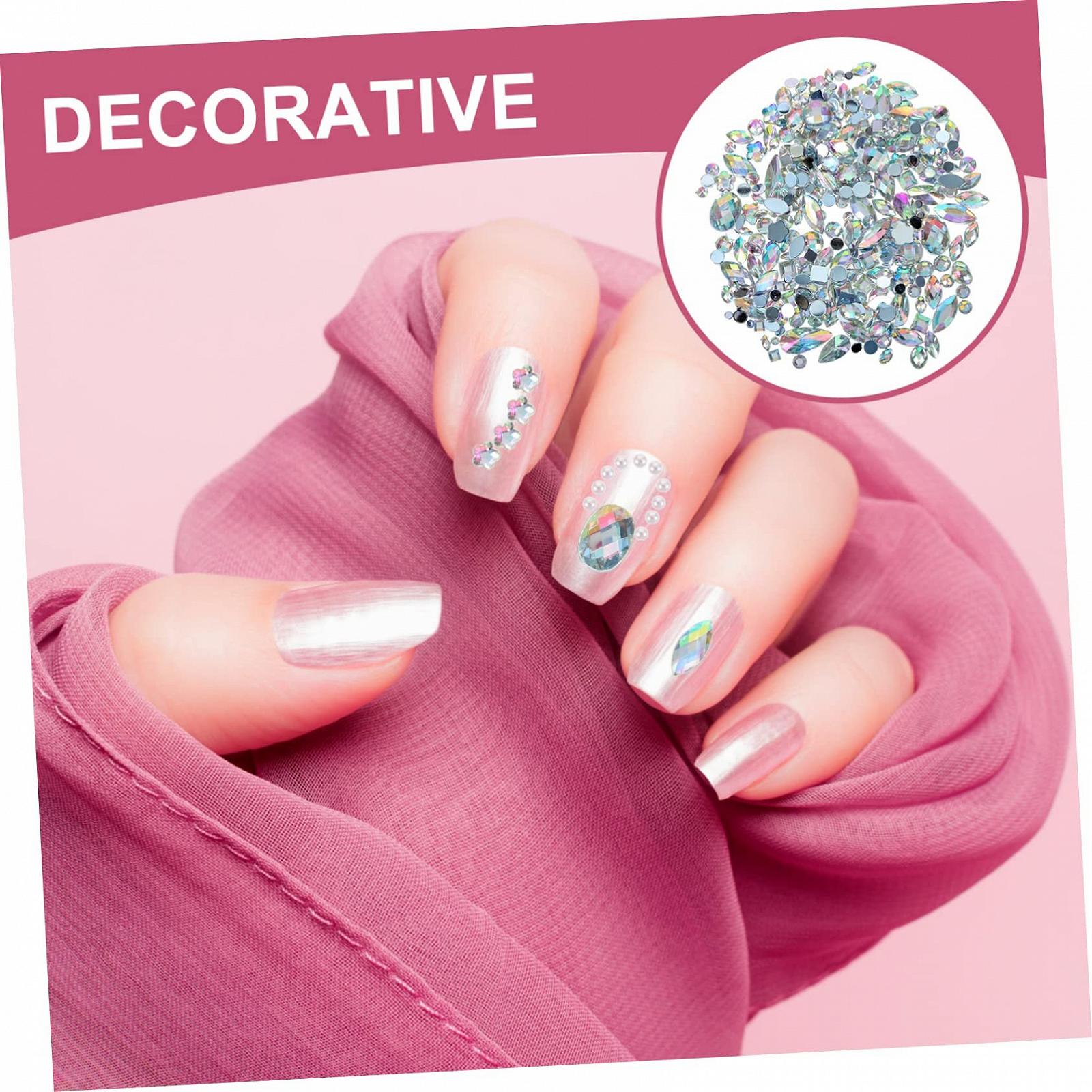 Стразы Плоские Акриловые 300 шт Белый AB, фото №5