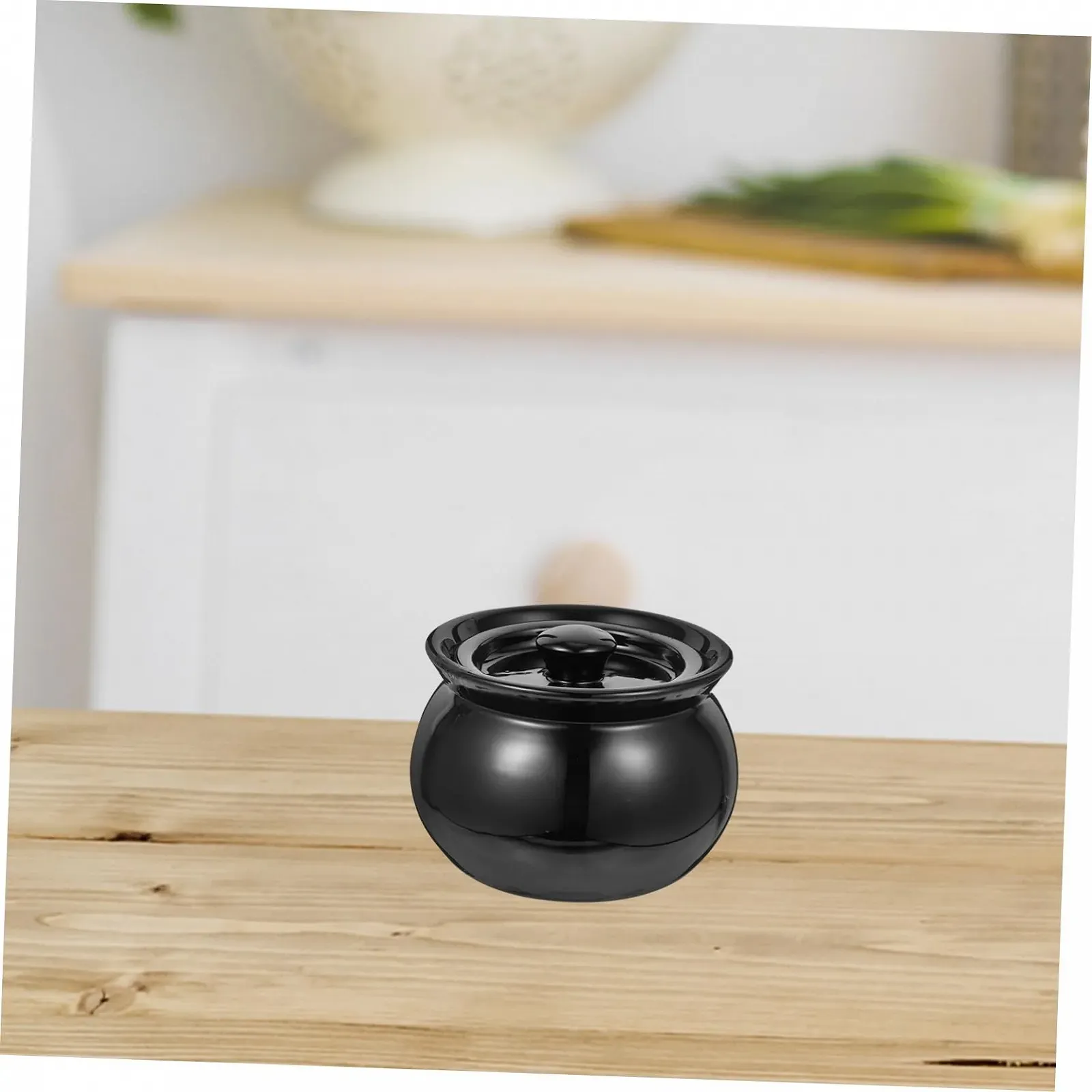 Набор кастрюль для супа Cabilock 3 шт. Керамические Жаропрочные Черные с Ручками, фото №8