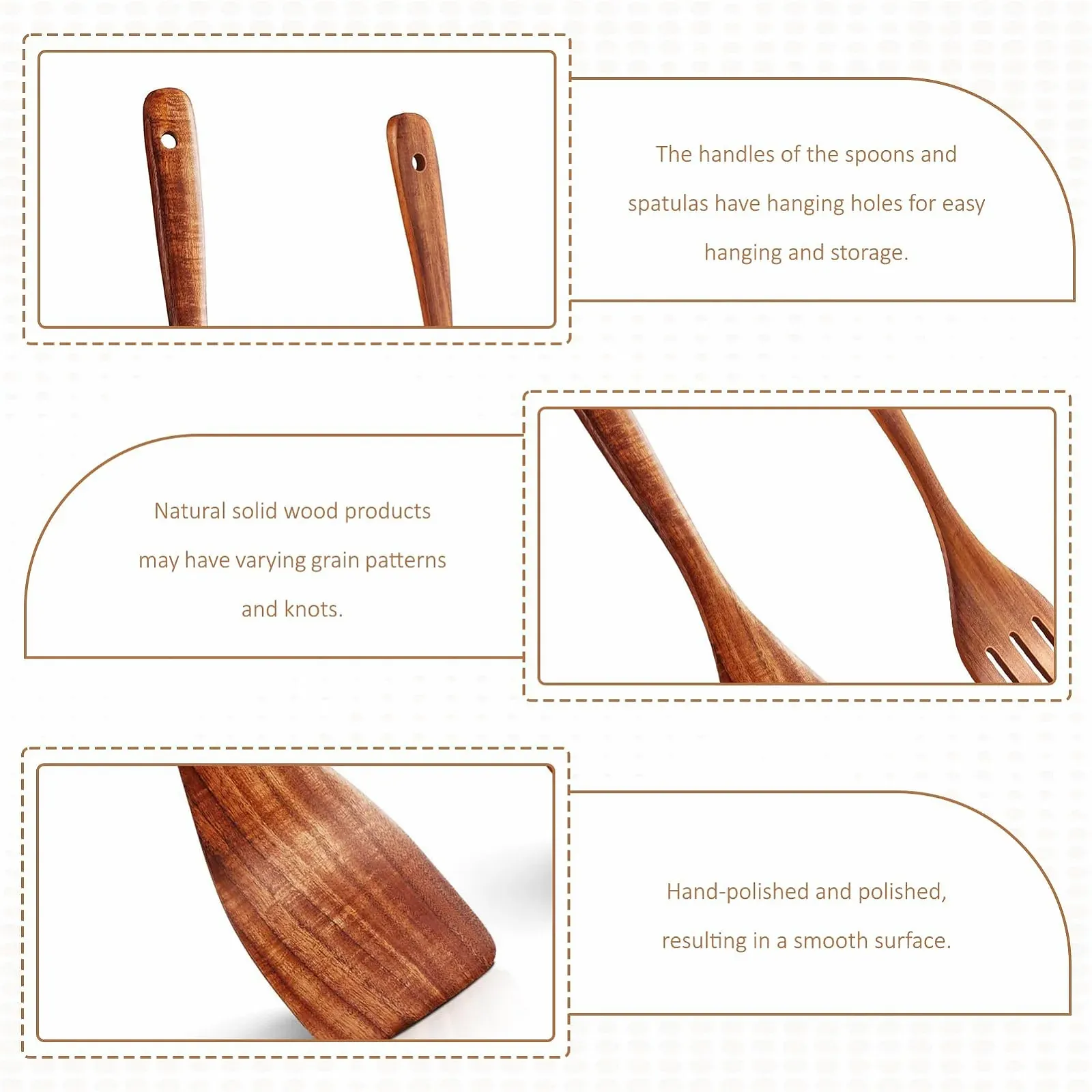 Набор лопаток Wooden Spatula Set 2 шт. термостойкие из оливкового дерева, фото №3 Набор лопаток Wooden Spatula Set 2 шт. термостойкие из оливкового дерева, фото №3