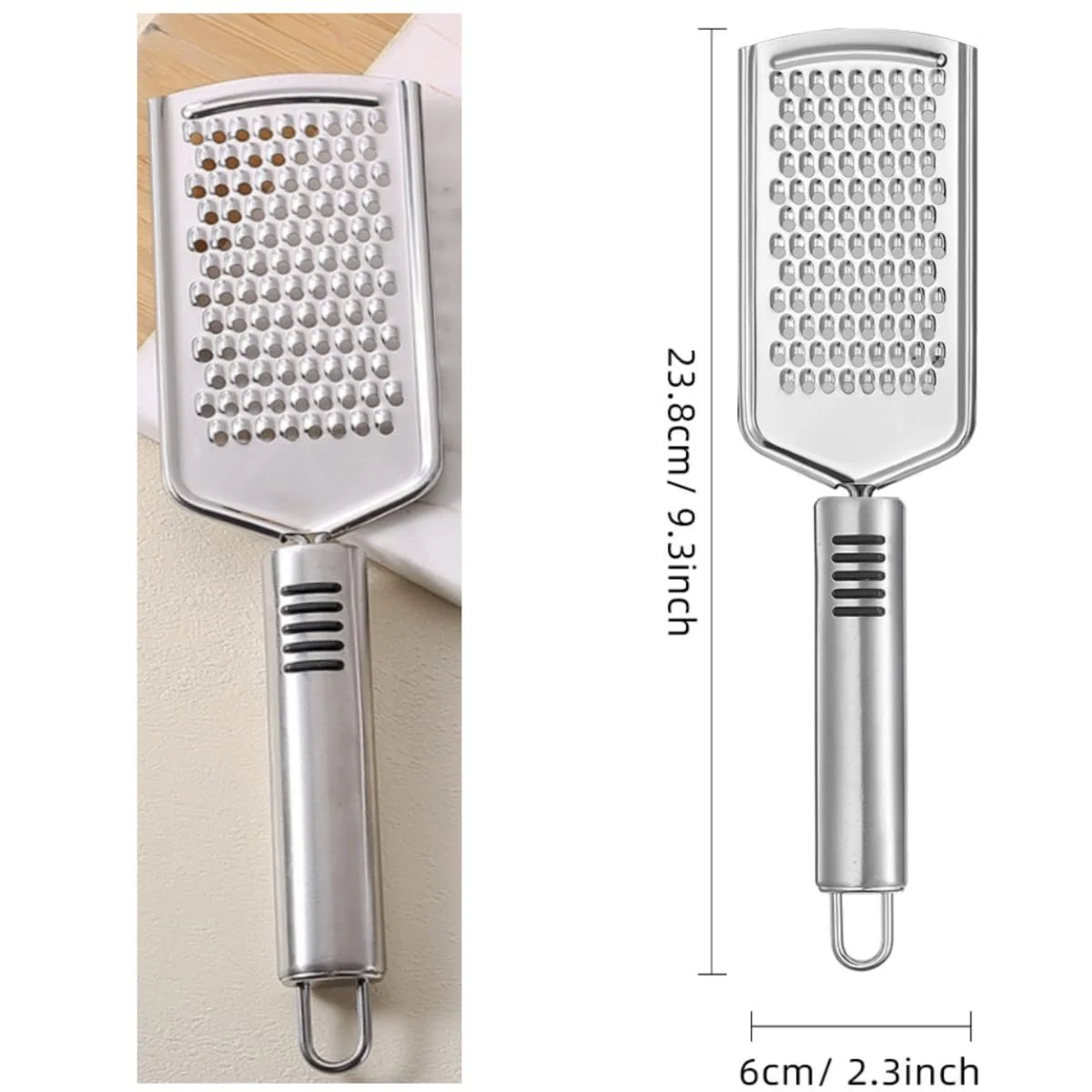 Терка Karlor для сиру, цедри, з нержавіючої сталі, дрібна, для пармезану, з ергономічною ручкою, фото №3