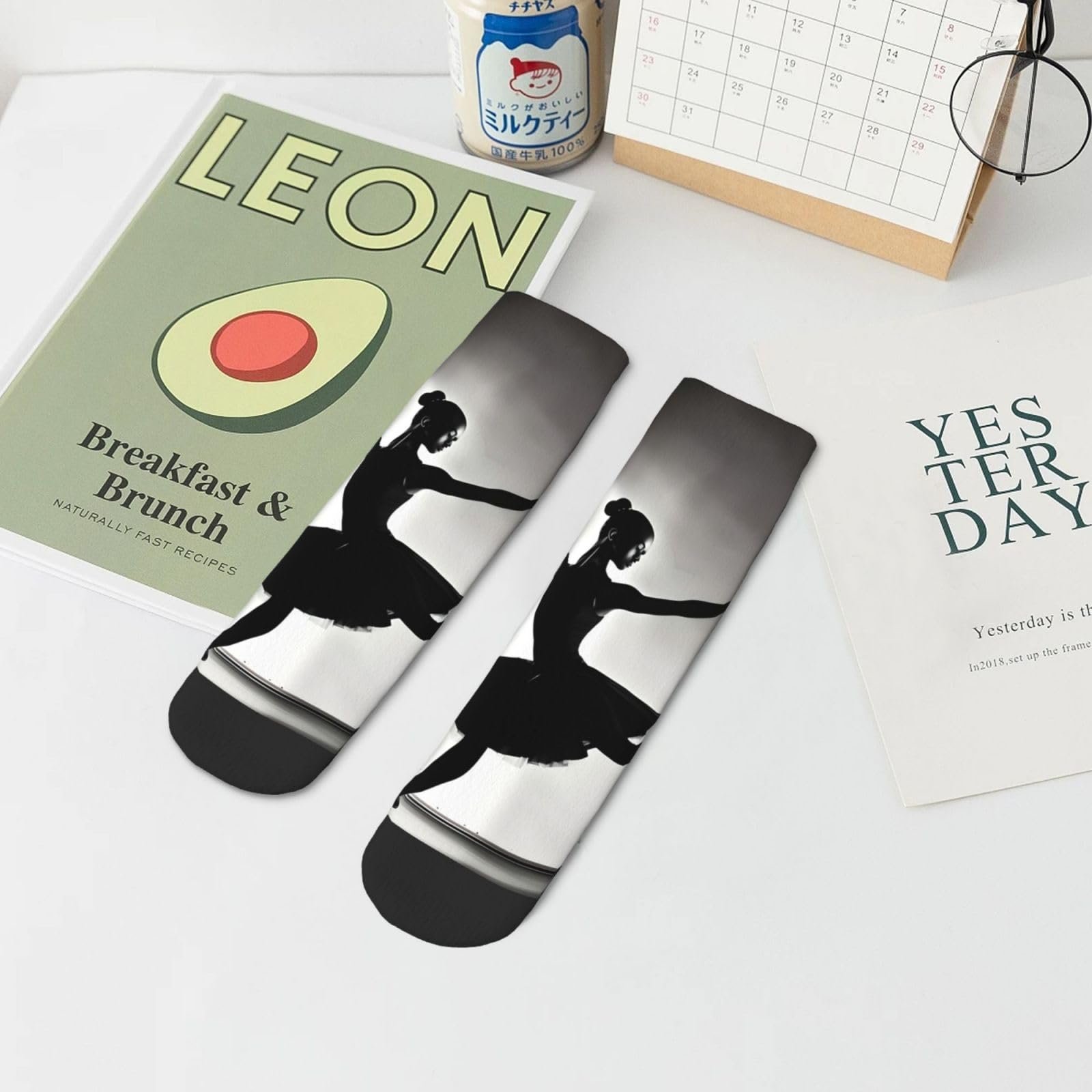 Носки SSIMOO Ballerina Dance Модные удобные носки для взрослых, повседневные носки, подходят для любого времени года, Ballerina Dance, один размер, фото №8