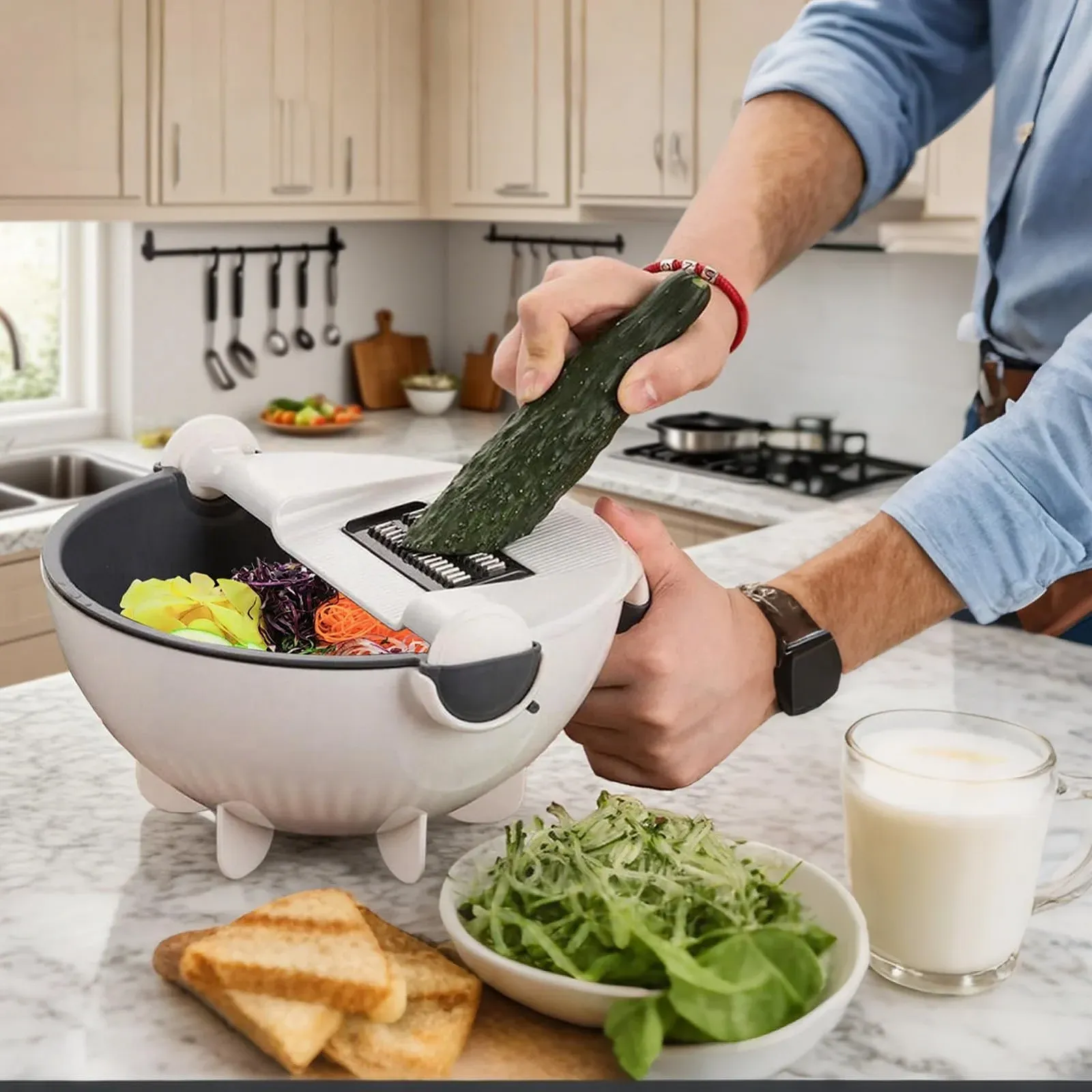 Овочерізка, подрібнювач фруктів для сиру, моркви, огірків, картоплі, фото №2 Овочерізка, подрібнювач фруктів для сиру, моркви, огірків, картоплі, фото №2