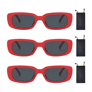 Окуляри HDGSAFD Вінтаж Прямокутні Аксесуари для одягу червоний - Фото 1