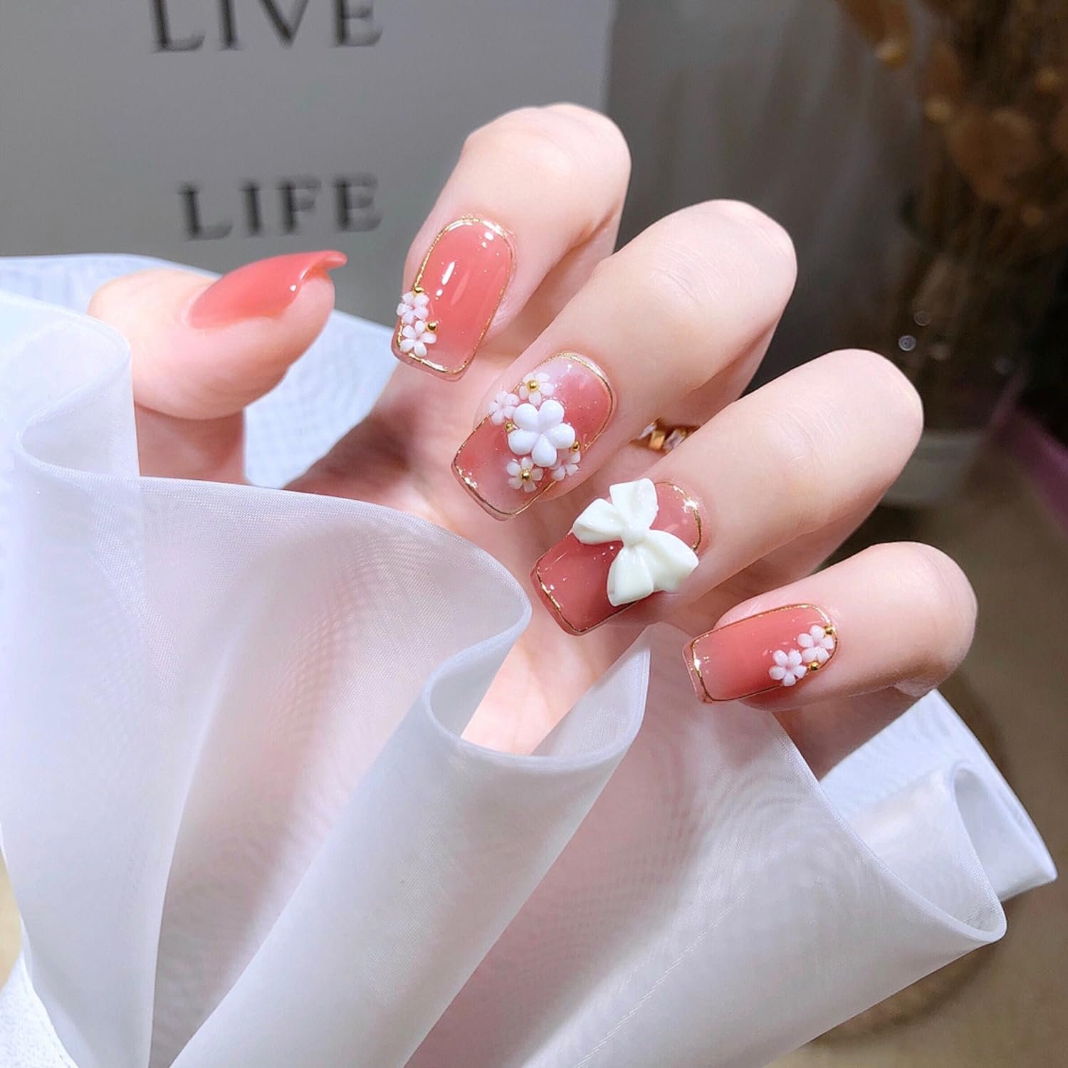 Украшения для ногтей Coolon, 500 шт., микс, 3D, смола, стразы, фото №3