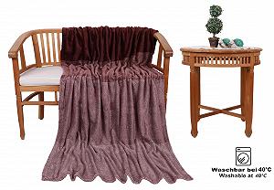 Покривало Betz Luxury Cuddly Blanket Fluffy Sofa Fleece Blanket XXL Тепле покривало для дивану Розмір 140 x 190 см Червоний synthetic.ua - Фото 1