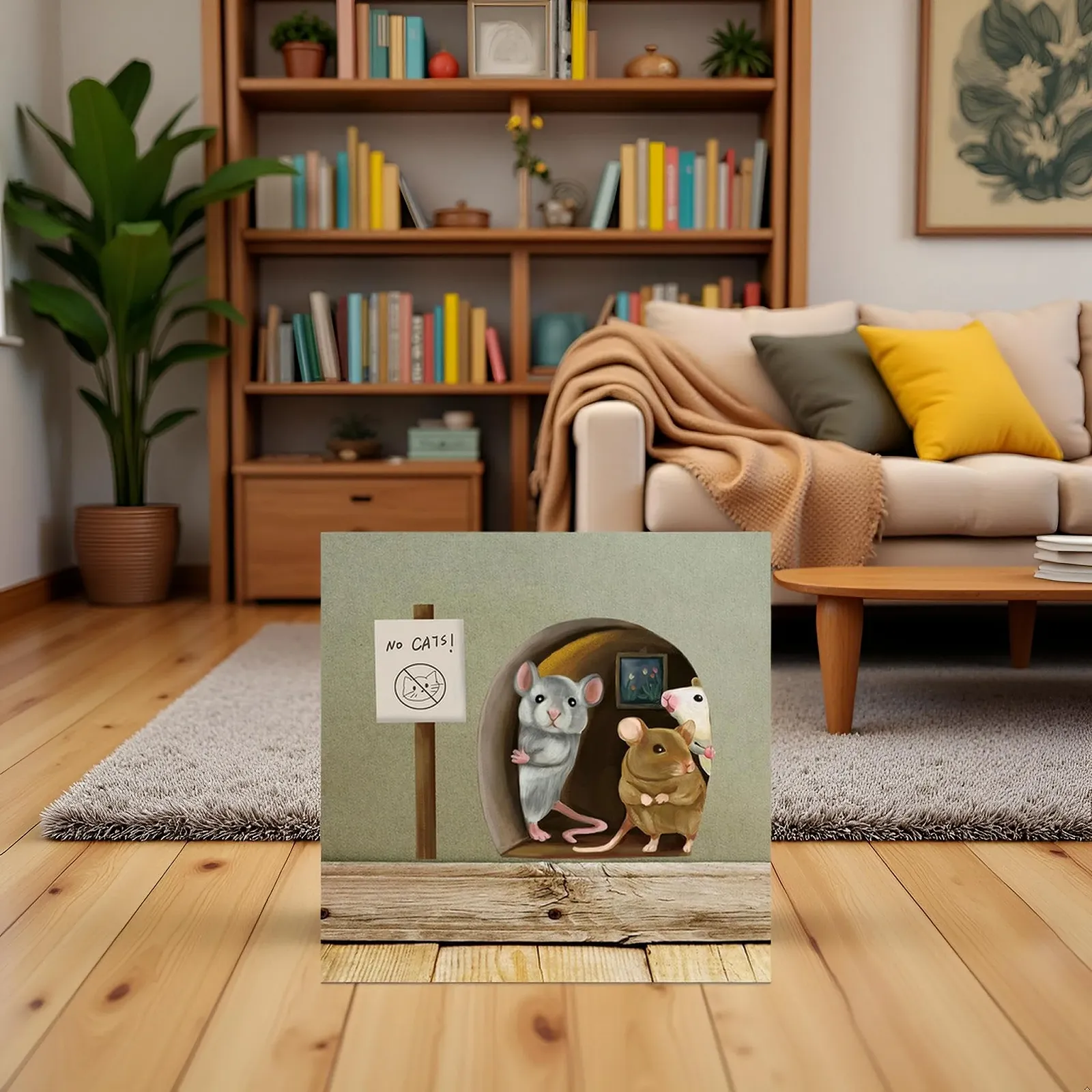 Наклейка на стіну Mouse Hole Skirting Board водонепроникна, фото №4