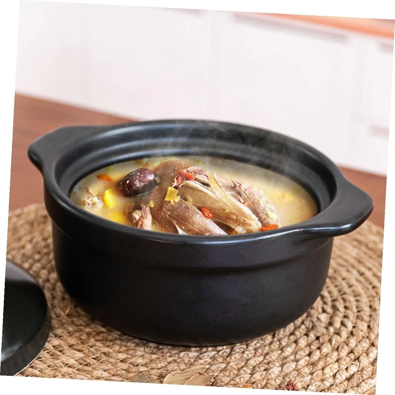 Кастрюля керамическая с крышкой термостойкая антипригарная для порционных блюд, фото №6