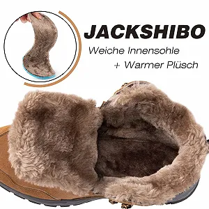 Мужские зимние ботинки JACKSHIBO с теплой подкладкой, водонепроницаемые, нескользящие synthetic.ua - Фото 1