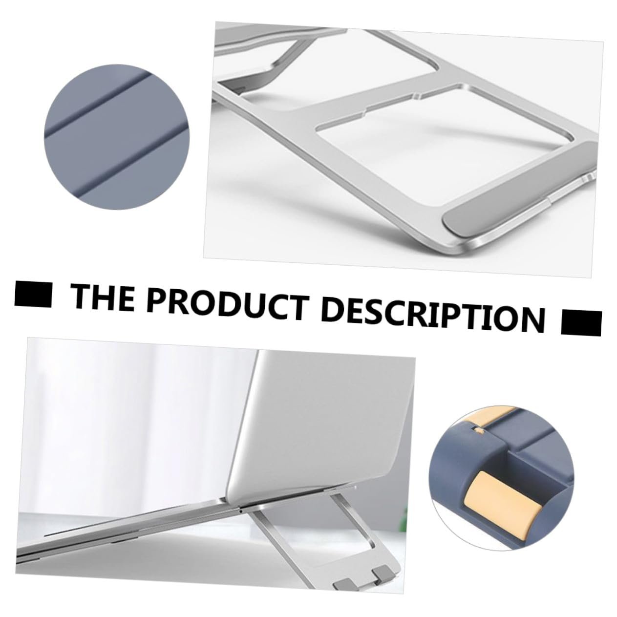 Підставка для ноутбука SEWACC Сплав алюмінію складана Ергономічна нековзна Міцна, фото №5 Підставка для ноутбука SEWACC Сплав алюмінію складана Ергономічна нековзна Міцна, фото №5