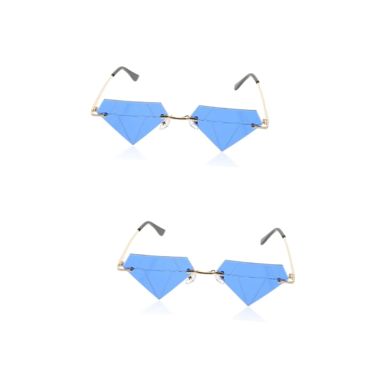 Солнцезащитные очки Бриллиант VALICLUD Без оправы Темно-синий, 2 пары, фото №1