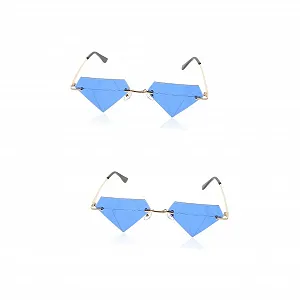 Солнцезащитные очки Бриллиант VALICLUD Без оправы Темно-синий, 2 пары - Фото 1