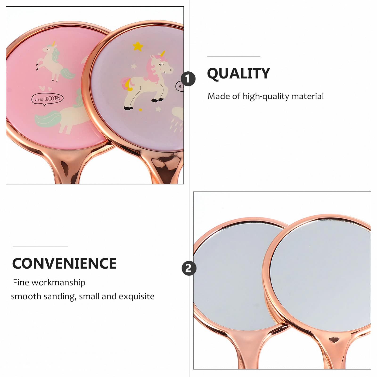 Зеркало Angoily 6 шт ручное круглое для макияжа маленькое с ручкой, фото №4