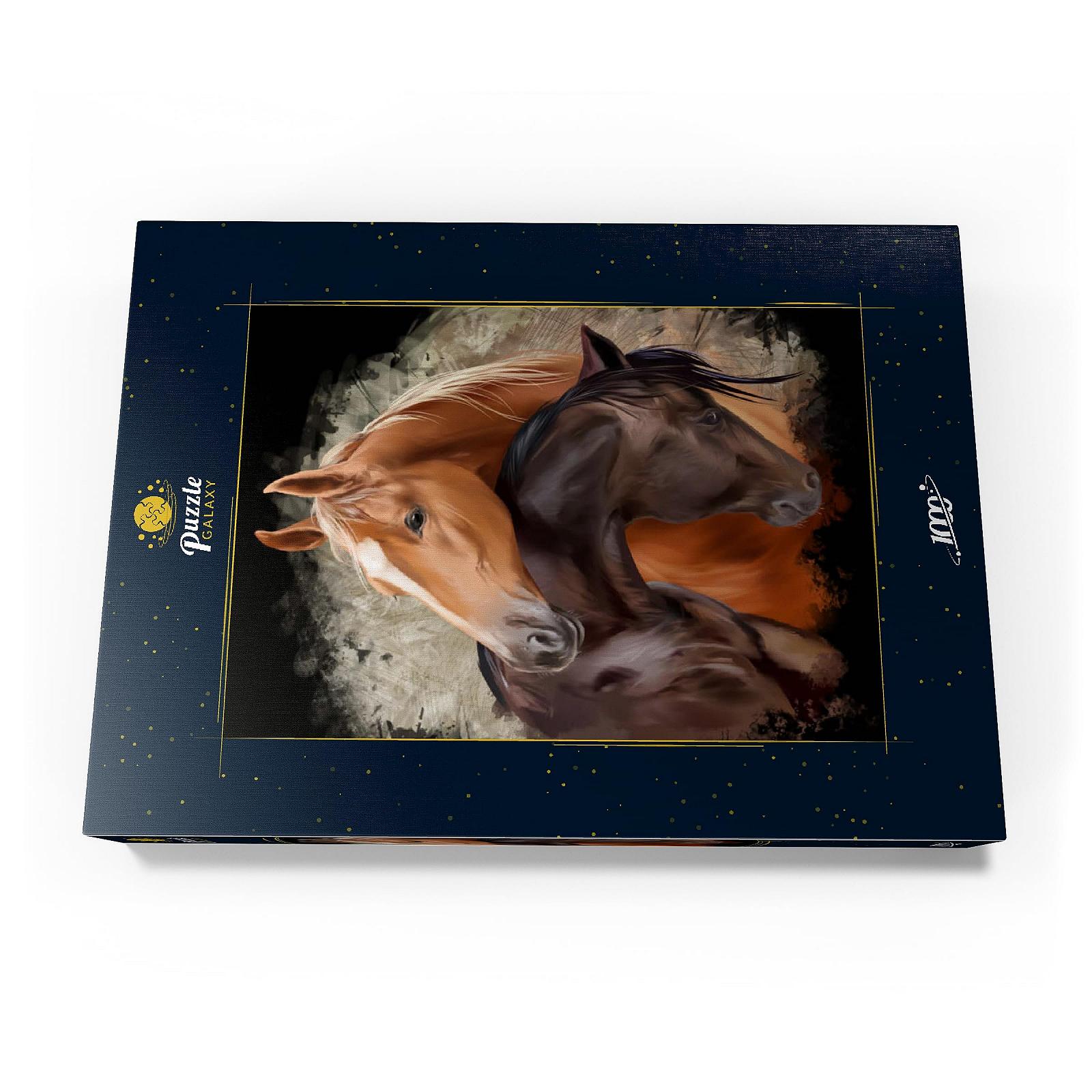 Пазлы MyPuzzle Special Collection by Puzzle Galaxy Две лошади в объятиях Premium 1000 элементов, фото №4