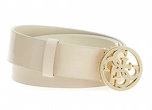 Жіночий ремінь Guess - Noelle Round Logo Belt Бежевий - S - Фото 1