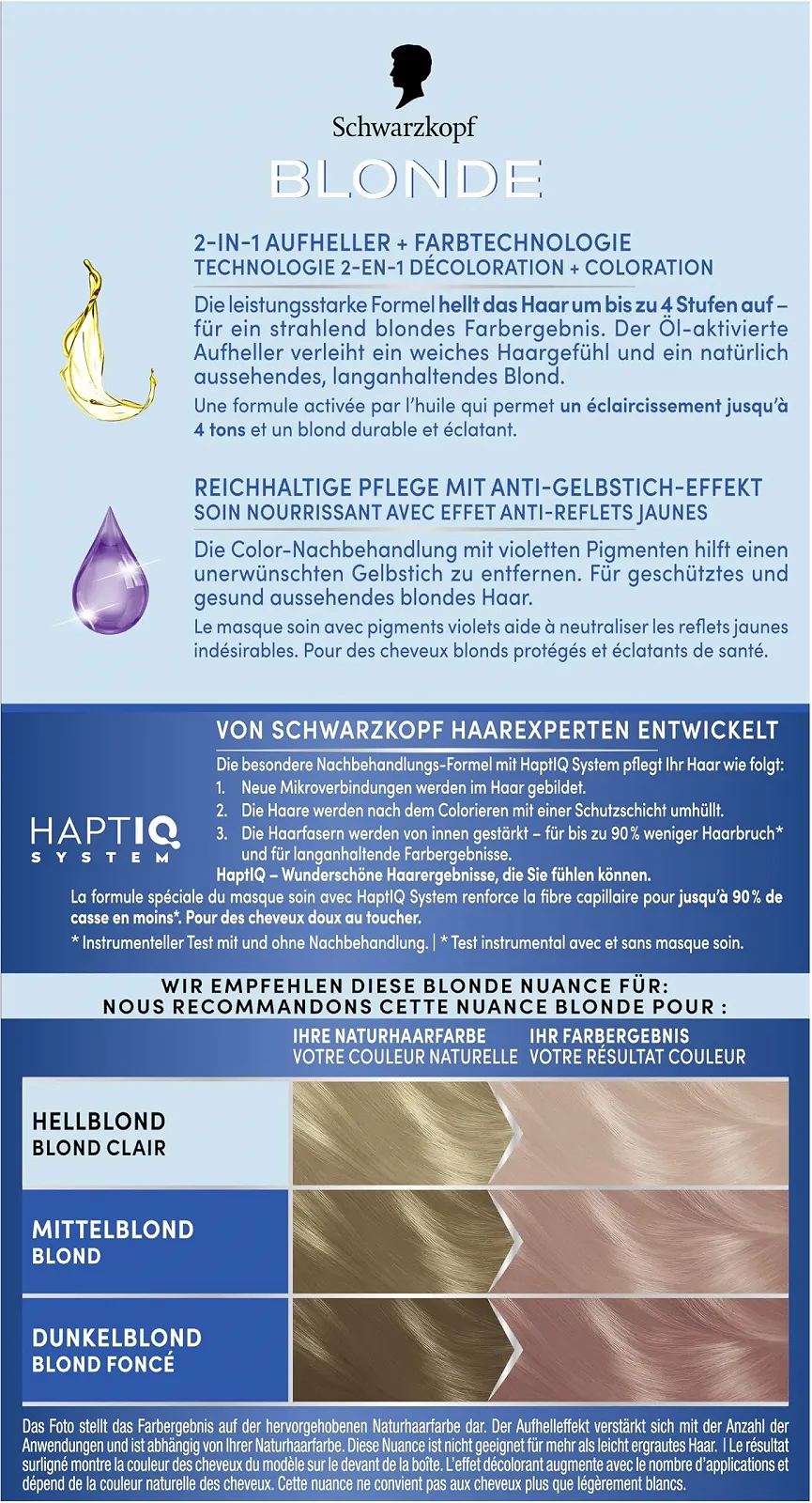 Фарба для волосся Schwarzkopf Blonde Освітлюючий колір 10.25 Світлий полуничний блонд, Фарба для освітлення волосся, активована олією, до 4 рівнів, з системою HaptIQ, Без жовтого відтінку, 3 x 142 мл, фото №3