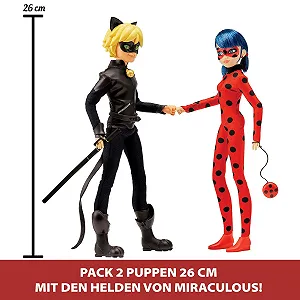 Лялька BANDAI Miraculous Ladybug Ladybug та Cat Noir 26 см ціна на synthetic.ua - Фото 1 Лялька BANDAI Miraculous Ladybug Ladybug та Cat Noir 26 см synthetic.ua - Фото 1